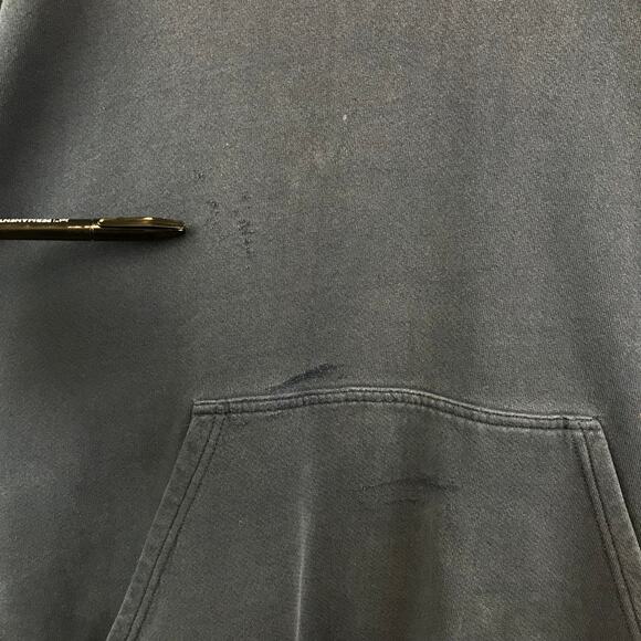 Vintage Y2K NIKE‎ Center Mini Swoosh Check Hoodie Faded Navy Blue Sz 2XL - Picture 13 of 15